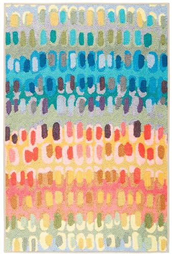 Dash & Albert Paint Chip Multi Machine Washable Rug, 9.5