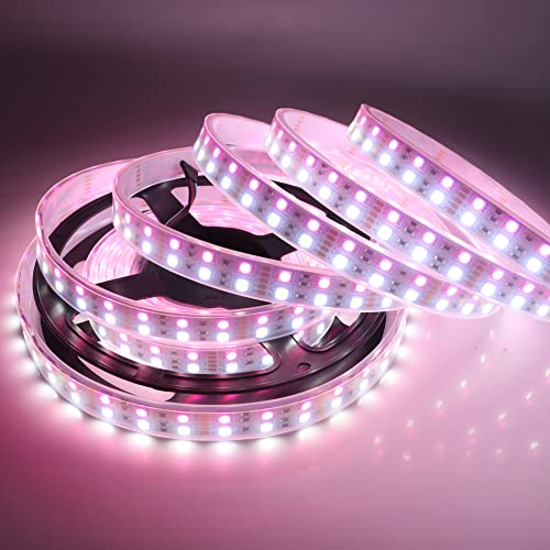 Tira LED RGBW impermeable 16.4 pies 600 LEDs SMD 5050 miniatura 5