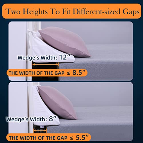 LOFE Mattress Gap Filler Queen 60x12x8 Wider 12 Bed Wedge Pillow For Headboard