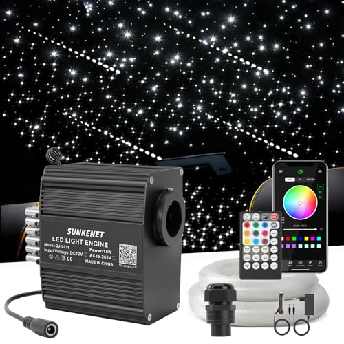 Fibre optique lumineuse 12W à effet météore et scintillement pour pavillon de toit
