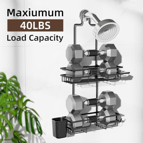 Haging Shower Caddy for Wallmount Showerheads,Over Head Shower Organizer - image 3