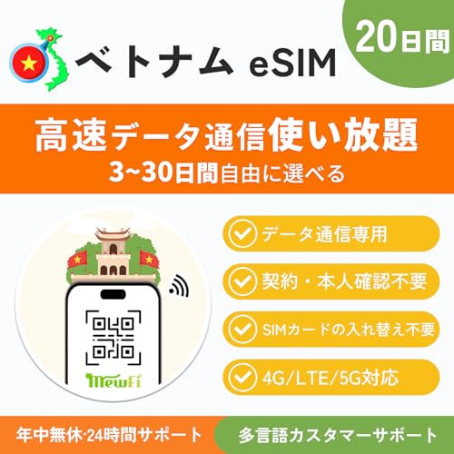 �y�x�g�i��eSIM�z20���� �����f�[�^�ʐM�g������ �f�[�^�ʐM��p TikTok�EChatGPT�Ή� 4G/5G�Ή� �N�����x�E24���ԃT�|�[�g �x�g�i�� SIM mewfi
