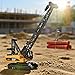 NOVAFUSION Construction Crane Toys for Boys,Crawler Cranes Truck Toy with Rotatable Fuselage Workbench and Liftable Robotic Arm,Cranes Truck with Simulated Lights,Crane Toys for Boys Age 4-7