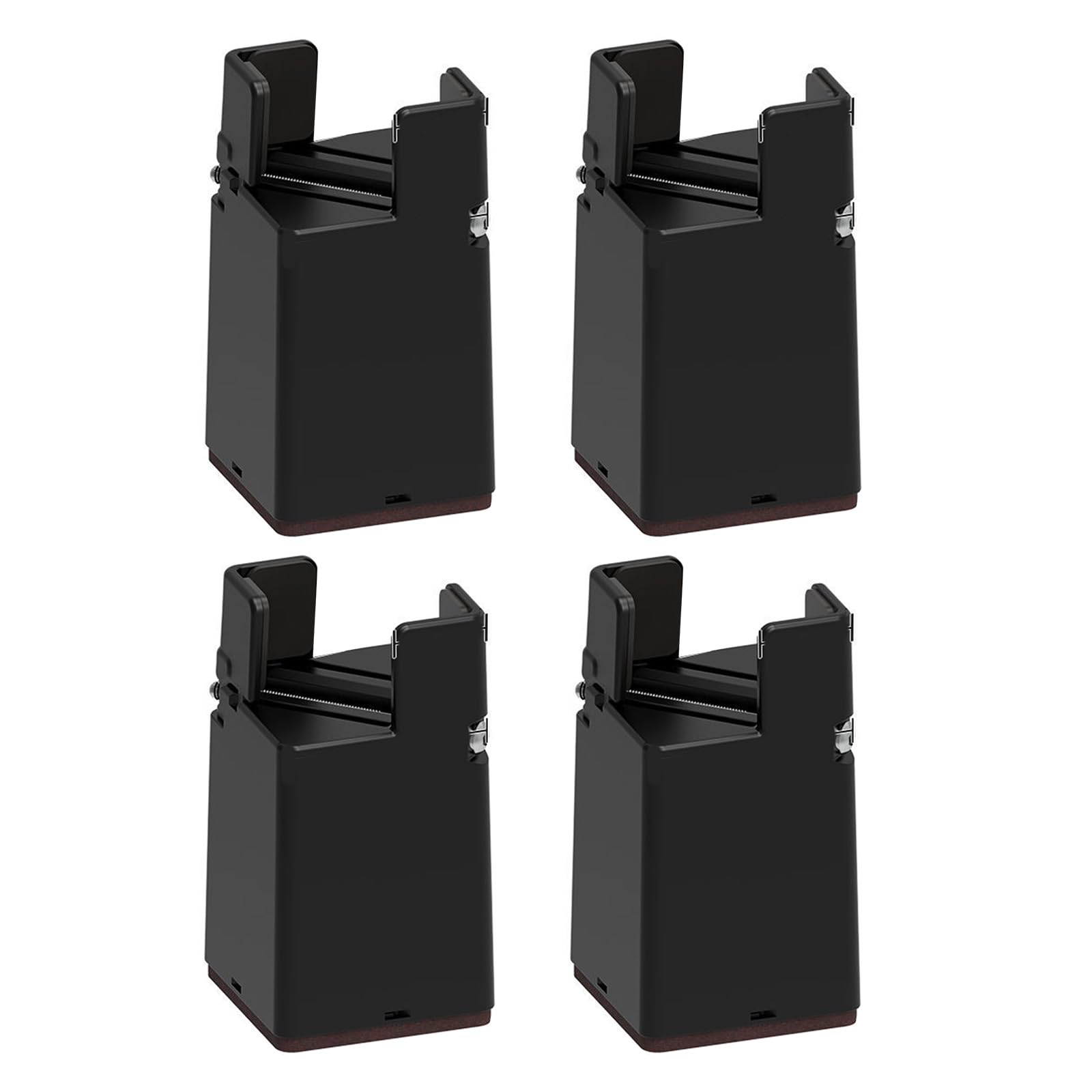 Fentency Black Widened Chair 4Pcs Adjustable Furniture Chair Feet Risers With Screw Clamp Heavy Duty Sofa Table Raiser Foot Protections Pad Furniture Heightening Foot Pad