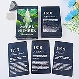 DPEHAKMK Angel Numbers Oracle Cards, Oracle Cards for Beginners, Angel Number Affirmation Cards,...