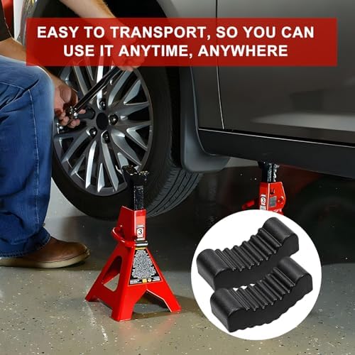 PKOLSFE 2PCS Jack Stand Pads, Non-Slip Rubber Car Lift Pads Adapter Elastic Support Cushion, Universal 3 Tons Heavy-Duty Jacking Stand Pad Pinch Support Protector, Car Accessories - 5