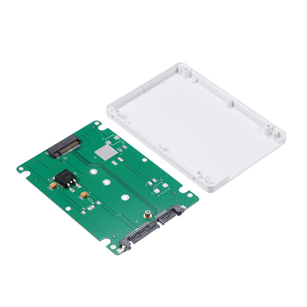 Docooler Ngff M.2 Ssd to 22Pin Sata Iii Converter Adapter with 2.5'' Enclosure 2280 2260 2242 2230 Ssd One Size White