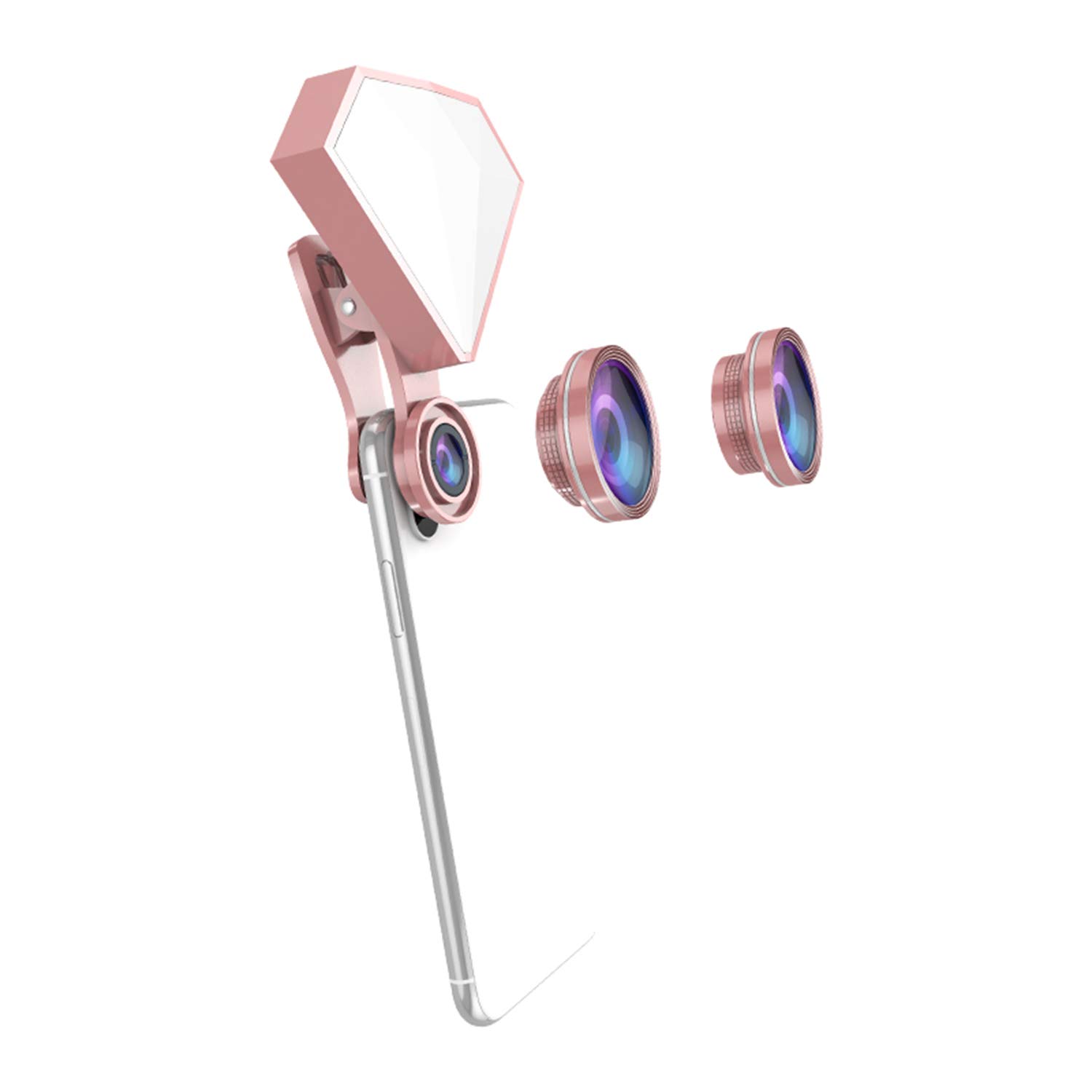 Selfie Flash Led Clip-On Teléfono Móvil, Video Conference Lighting Kit, Brightness Adjustable Portable Laptop Lamp Fill Light Video Conferencing Remote Working Live Streaming,A