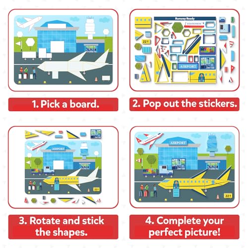 Image of Skillmatics Kids Tangram Sticker Puzzles - Educational Art & Craft Activity with 150+ Tangram Stickers, Brain Teasers, STEM Toys & Games for Boys & Girls Ages 4, 5, 6, 7