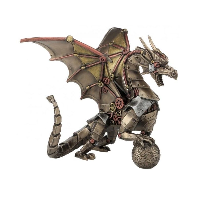 Veronese Mechanischer Drache - eine ausgefallene Figur im Steampunk-Stil 19,5 cm
