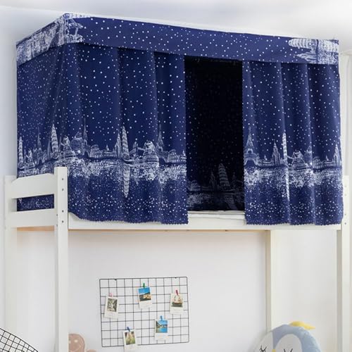 xitoio Cortina opaca móvil para litera, toldo de privacidad a prueba de polvo para estudiantes y niñas (estrella, 1,5 m, 1 pieza)