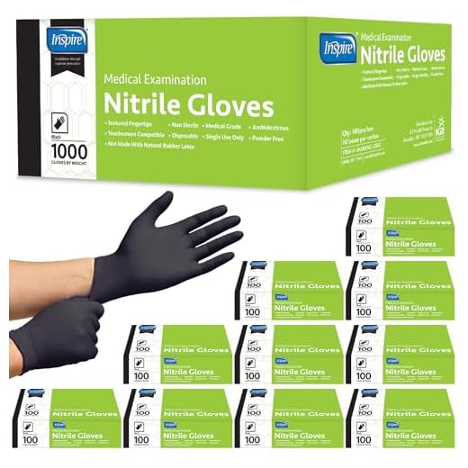 Inspire Black Nitrile Disposable Gloves
