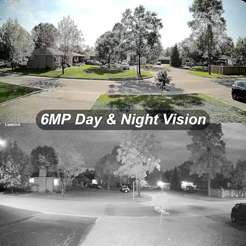 【Zwei-Wege Audio】 Anpviz 8CH Metall PoE Überwachungskamera Set Aussen, 4K 2TB HDD NVR, 4X 6MP IP PoE Kamera Outdoor, Farbige/IR Nachtsicht, Personen/Autoerkennung, Alarm von Sirene & Licht(U Series)