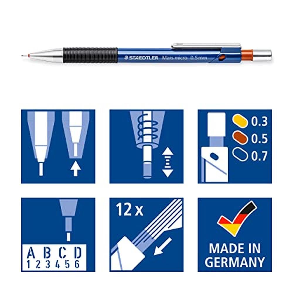 STAEDTLER 775 03 - Pack de 10 portaminas, azul