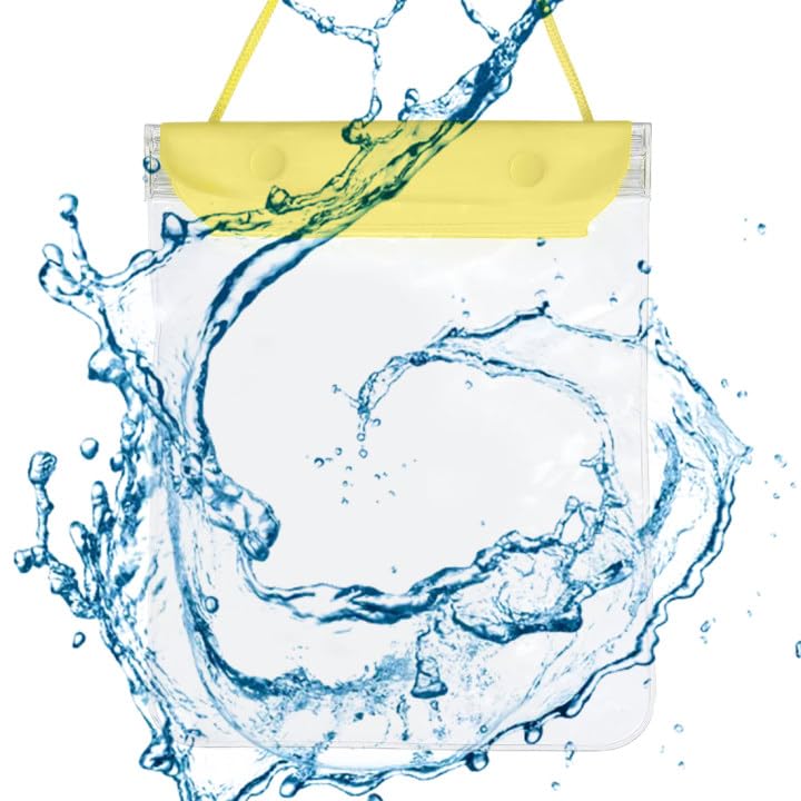 QEEUIFT Bolsa Impermeable, Bolsa Seca, Bolsa Impermeable para teléfono/Dinero/Tarjeta/Llaves, Ideal para natación,Playa,Paseos en Barco,esquí etc.(Amarillo)