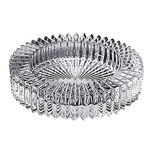 Tsyware Large 6 Inch Round Glass Ashtray For Adults, Big Smoking Ashtray For Home Restaurant thumb #1