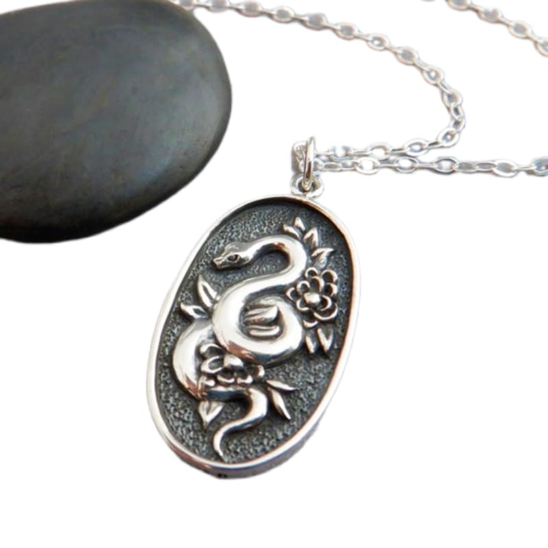 Collier serpent en argent 925 idée cadeau bijoux femme spirituel