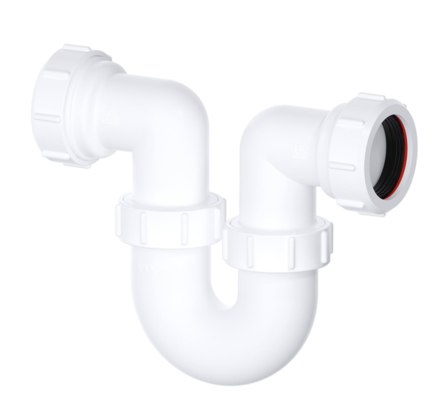 Siphon en P pivotant pour évier de 40 mm conforme à la norme BS EN 274-1:2002. Avec rondelle d'étanchéité EPDM et joint d'étanchéité de 75 mm. Siphon de lavabo, idéal pour une solution efficace de