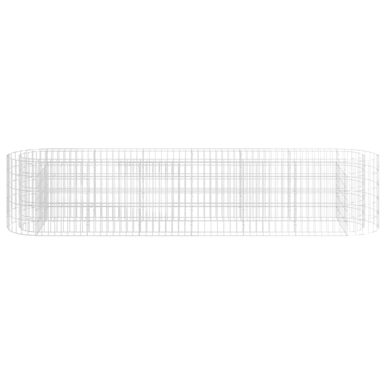 Chusui Arriate de gaviones, Macetas para Flores Y Plantas, Jardineria Maceteros, Huerto Urbano Terraza, Mesa De Cultivo, Mesa Cultivo, de Hierro galvanizado 260x50x50 cm