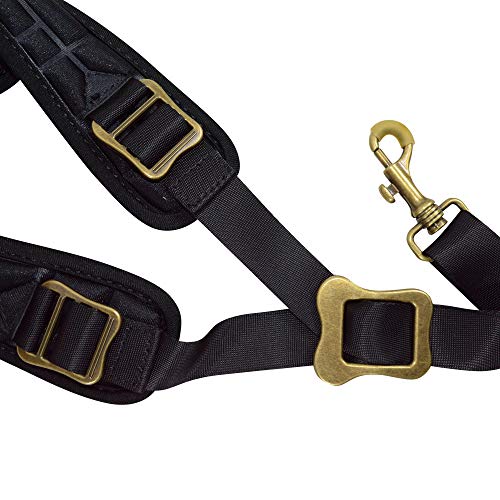 adorence padded saxophone neck strap - comfortable sax strap with breathable removable amp washable padded neck cushion - h04 black