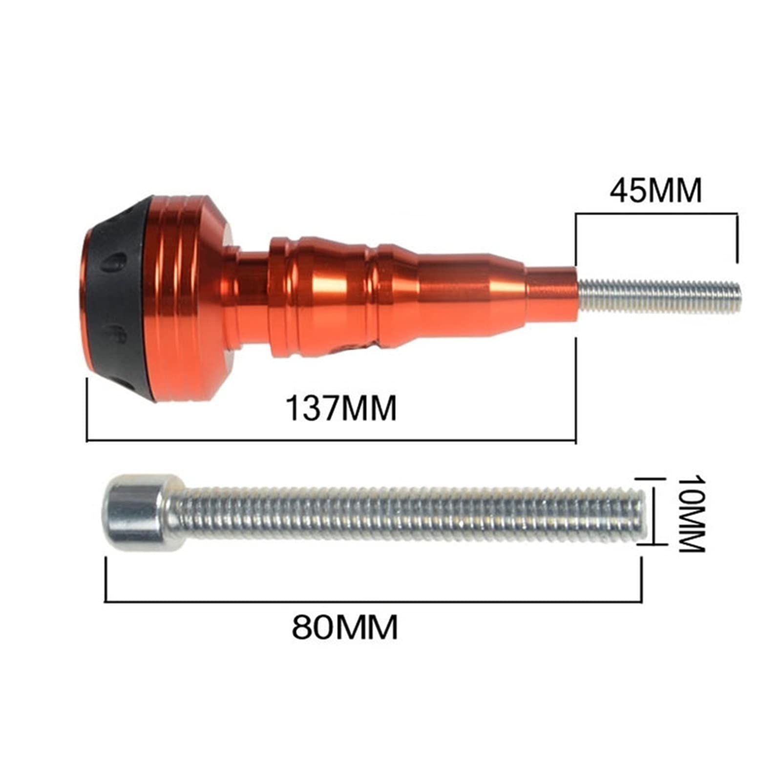 CNC Aleación De Aluminio Motocicleta Marco Slider Protectores Pad Protectores Deslizadores Anti-Caída De Marco (Color : Naranja)