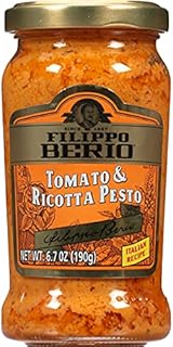 Filippo Berio Pesto, Tomato & Ricotta, 6.7 Ounce Glass Jar