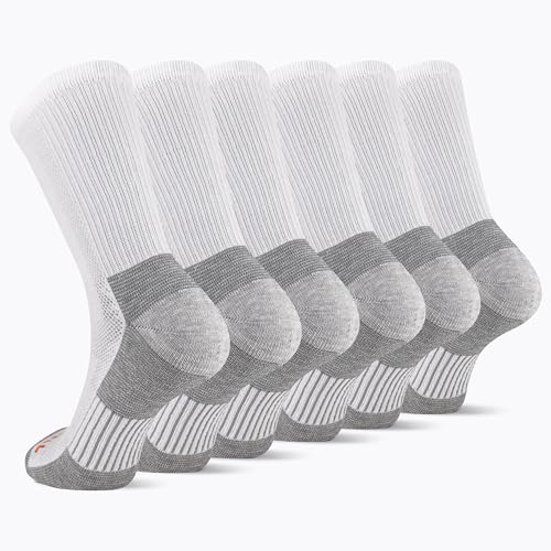 Image of Merrell Men's and Women's Recycled Cushioned Crew Socks-6 & 12 Pairs-Hiking Arch Support