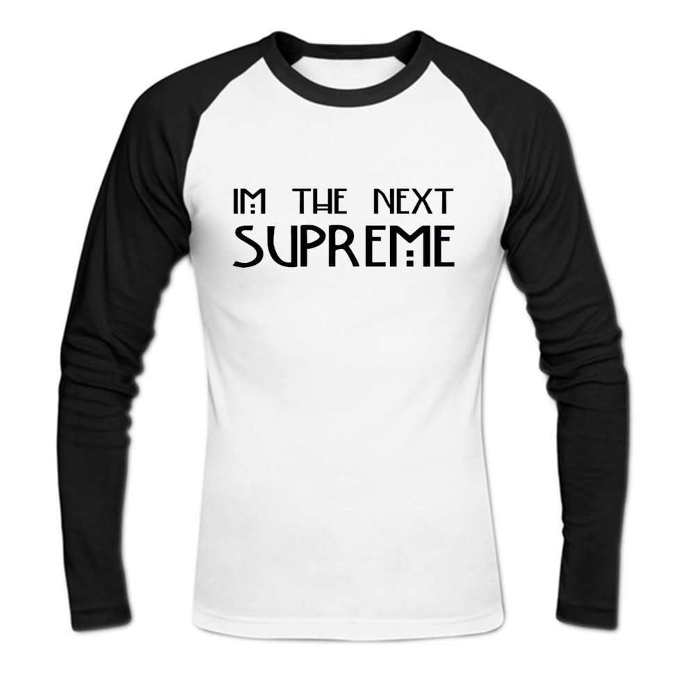 Men's I'm The Next Supreme Baseball Cotton T Shirt XL White