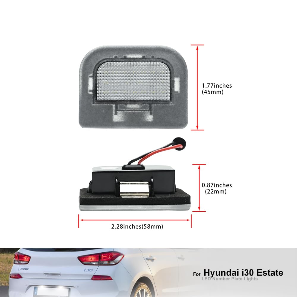 NSLUMO 2X Luz Led Matricula Luces Matricula Para Hyundai I30N PD