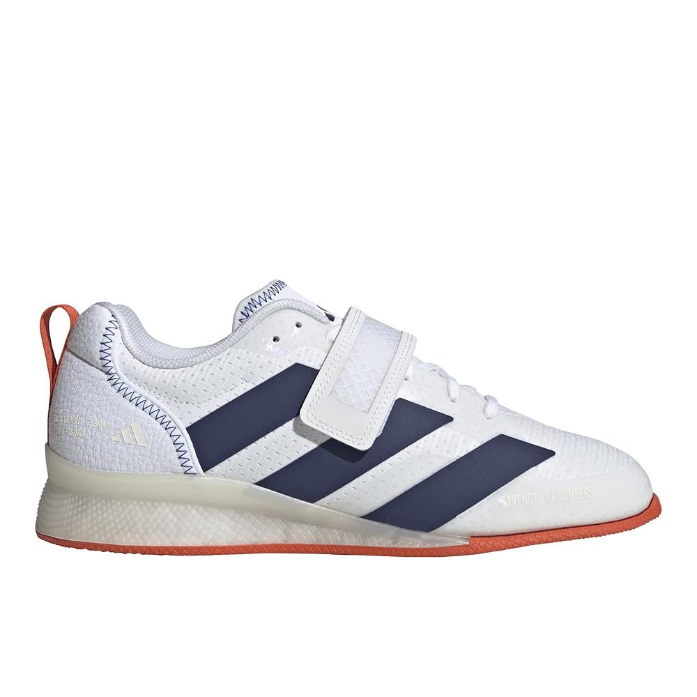 adidas Unisex Adipower Weightlifting 3 Shoes White/Dark Blue/Team Royal Blue Men 7 Women 8 Medium