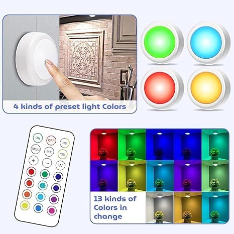 Spot Led À Piles À Intensité Variable Avec Télécommande Pour