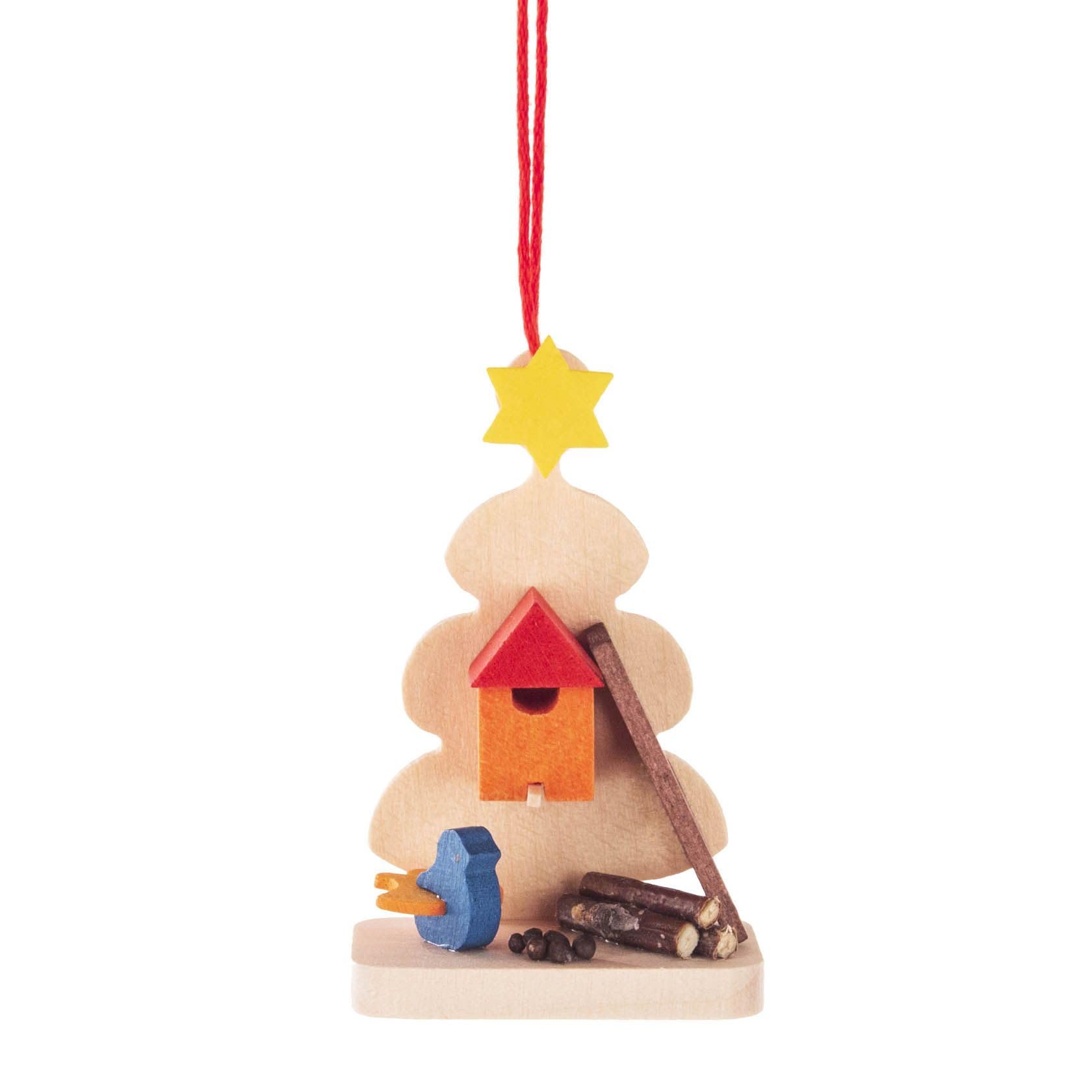 Décoration de Noël à suspendre nichoir léger pour branche fine sapin
