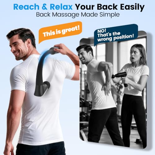 Image of 2-in-1 Detachable Muscle Massage Gun Deep Tissue with Extension Handle