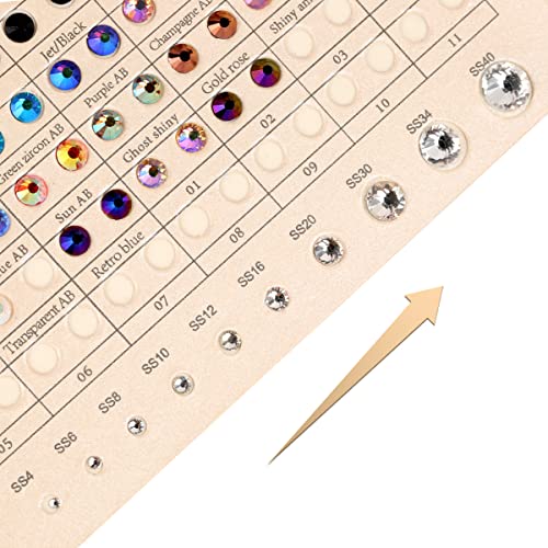Image of Novani Rhinestones Glass Rhinestones Crystal Color Chart Color Card