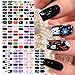 10 Sheets Halloween Nail Wrap Stickers - Nail Polish Stripe Decals Cartoon Cute Ghost Pumpkin Monster Star Design Full Cover Disposable Self Adhesive Save Time Nail Supplies for Holiday DIY Salon