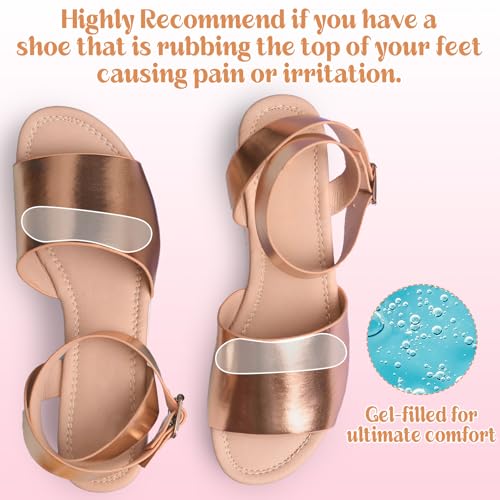 Image of Cutecrop 6 Pair Sandal Shoe Strap Extender Heel Sandal Strap Cushion Strips Heel Grips Liner Insert for Shoes Too Big Preventing Slipping, Rubbing, Non-Slip(Beige)