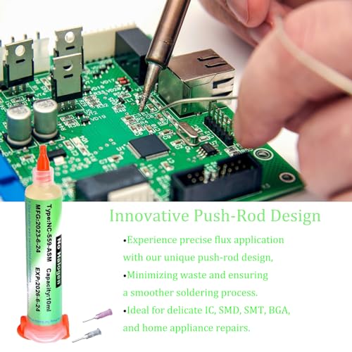 Image of Solder Flux, 559 No Clean Soldering Flux Paste, Lead Free Rosin Flux,10cc Tacky Soldering Flux,Soldering Liquid Flux for Electronics,For BGA,SMD,USB Socket Repairing (50ml)
