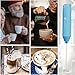 Powerful Milk Frother Handheld Foam Maker, Mini Whisk Drink Mixer for Coffee, Cappuccino, Latte, Matcha, Hot Chocolate, No Stand, Sky Blue