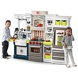 cocinas step 2 usadas Cocina infantil Características y elegante Subway Tile back-splash "y" apilados piedra acabados