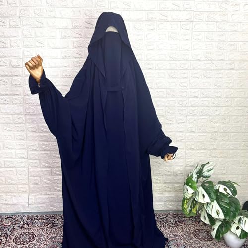 Image of NAZNEEN Saudi Jilbab Full Length and Noise Pc MATT NIDA Fabric with extra panel to cover face