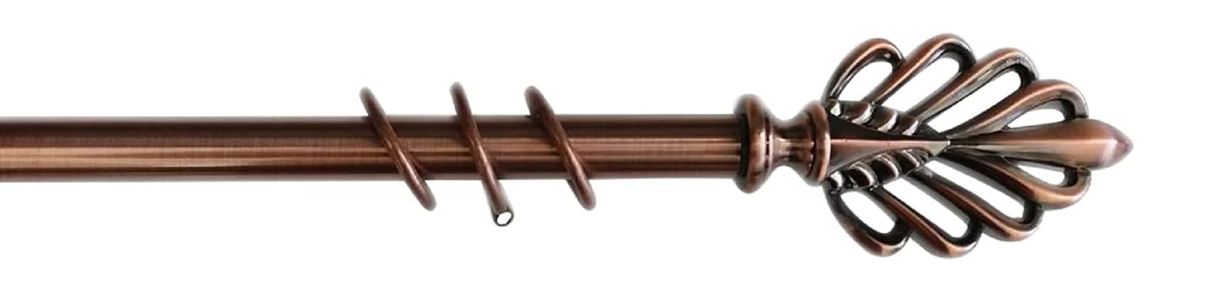 kippen 1304RX - Extendable Curtain Pole 120-200 cm Model "Leaf" Satin Copper