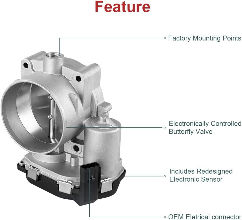 Electronic Throttle Body Compatible with Ford F150 F250 F350 Super Duty Lobo V8 6.2L 2010 2011 2012 2013 2014 2015 Replacement for AL3Z9E926A AL3Z-9E926-A AL3E9F991CA
