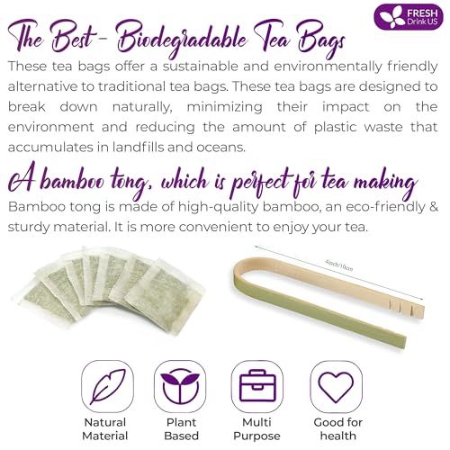 Image of FreshDrinkUS, Premium Perilla Leaf Tea - 75 Tea Bags | 100% Pure Perilla Leaves | Caffeine-Free, Non-GMO, Natural Packaging | Herbal Tea Bags for Daily Enjoyment. Gluten-Free. Sugar-Free. Vegan