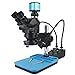 Lab Microscope Accessories 3 in 1 6W 6500K Industry Microscope LED Gooseneck Light Spot Light Lamp with 60 LED Ring Light(2 in 1 B)