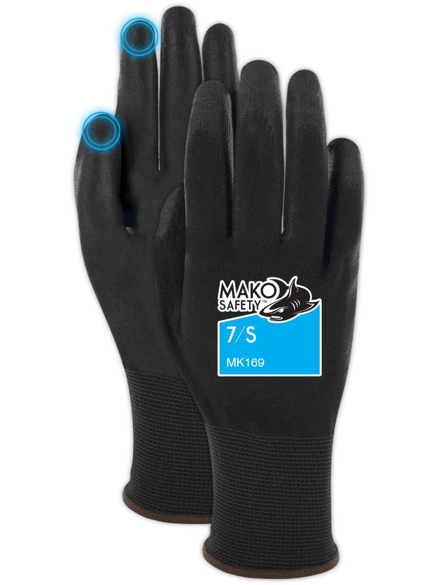 Mako Safety General Purpose Work Gloves, 24 Pairs, Touchscreen Compatible, Size 11/XXL