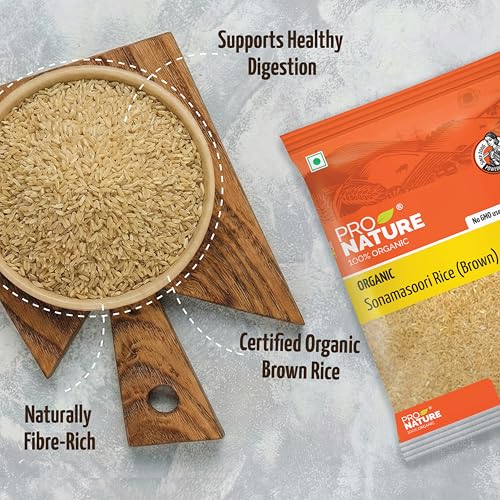 Image of Pro Nature Sonamasoori Rice - Brown, 5kg Pack