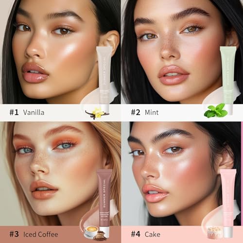 Image of BAISEN DIARY 4 PCS Summer Special Lip Butter Balm - Ultra-Hydrating, Nourishing Lip Care with Natural Ingredients, Shea Butter & Olive Oil, Soothes & Softens Dry Lips (4PCS, 0.5 Fl Oz (Pack of 4))