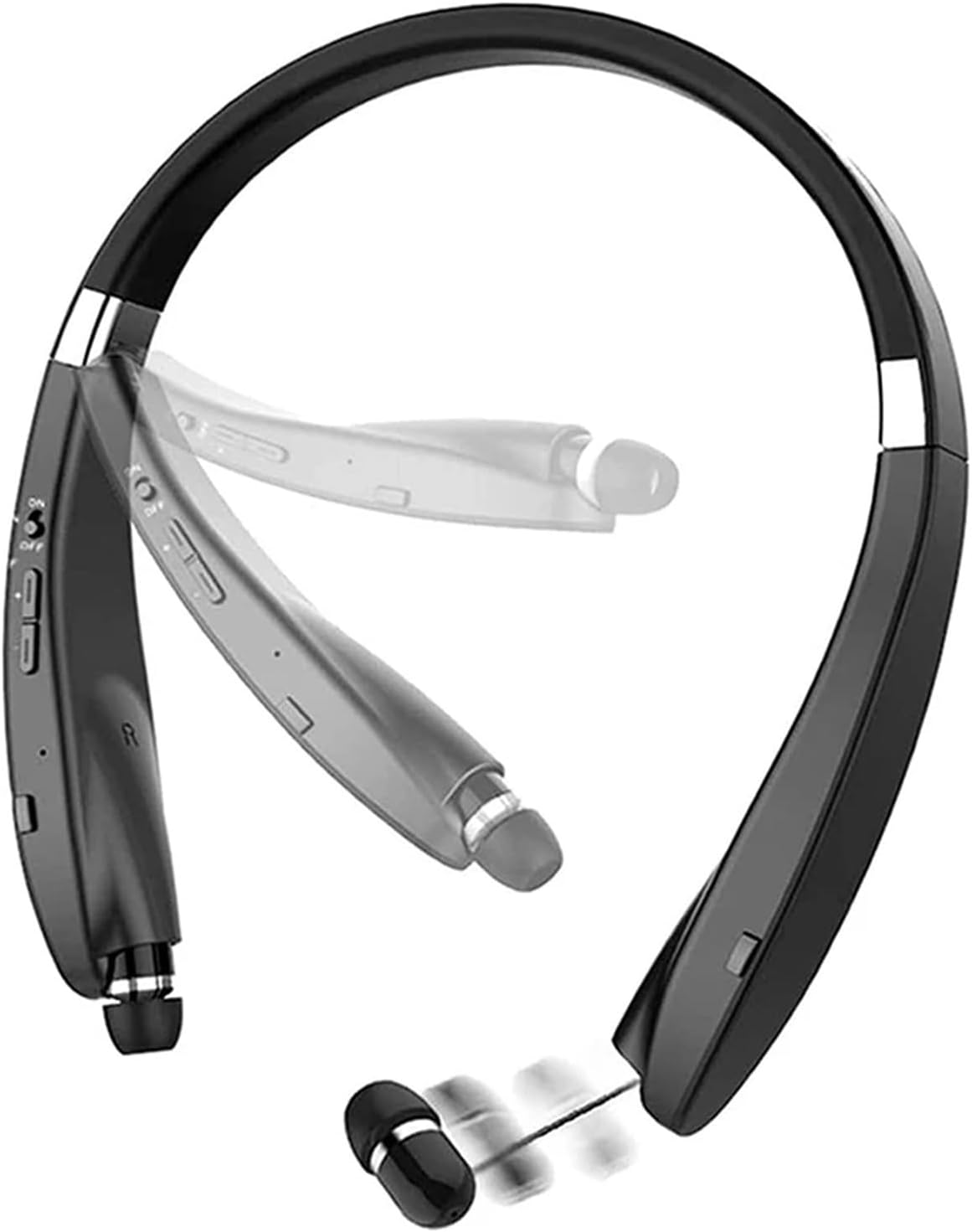 Genérico SX-991 Foldable Headset Wireless Bluetooth Headphones TWS Noise Cancelling Earbuds HiFi Stereo Earphones ，Compatible for Android iOS(White)