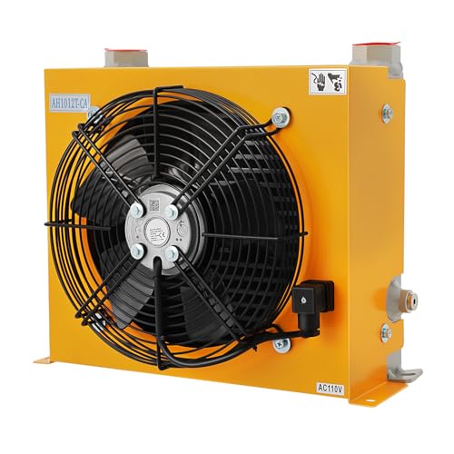 AH1012T-CA Industrial Hydraulic Oil Cooler - 100L/min Flow Rate, AC110, Aluminum Radiator with 110V Fan, 60W Heat Dissipation for Welding Industrial Use