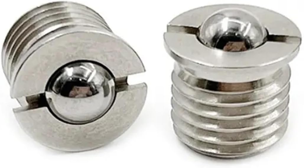 304 Stainless Steel Flanged Spring Ball Plunger, M5/6/8/10/12/16 Press-in Set Bead Wave Screw(M8)